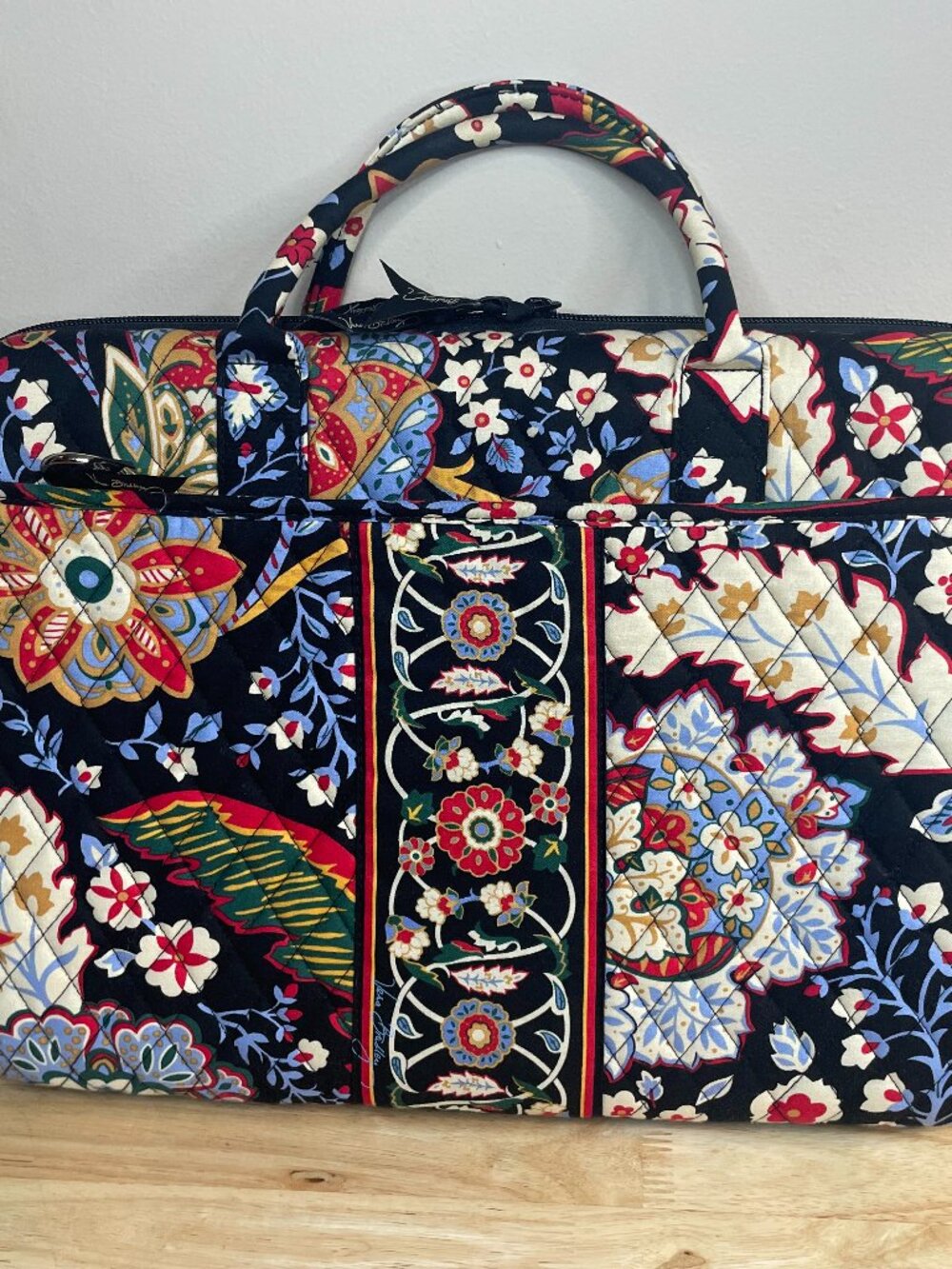 Vera Bradley Hard Shell Laptop Case Versailles Retired Floral Quilted Bag